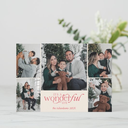 素晴らしい生活だ数々の」 – 写真ホリデーカード シーズンカード (スタンド正面)