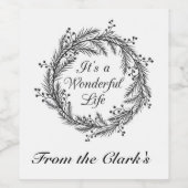 素晴らしい生活だ – クリスマスワインラベル ワインラベル (シングルラベル)