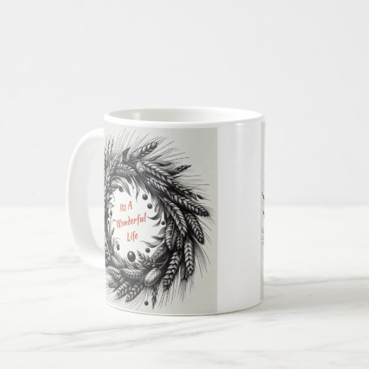 「素晴らしい生活だ」コーヒーマグ コーヒーマグカップ (正面左)