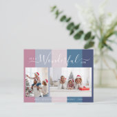 素晴らしい生活カラフル写真クリスマスカード ポストカード (スタンド正面)