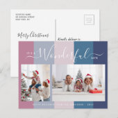 素晴らしい生活カラフル写真クリスマスカード ポストカード (正面/裏面)