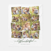 素晴らしい生活12写真集の家族 フリースブランケット (正面)