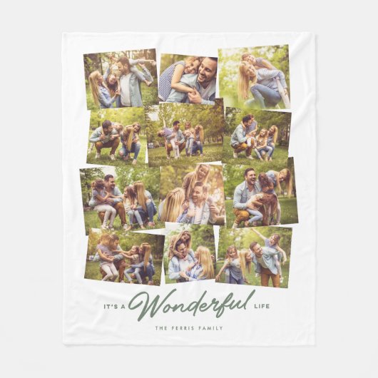 素晴らしい生活12写真集の家族 フリースブランケット (正面)