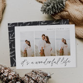 素晴らしい生活 | モダン 3写真ミニマルのクリスマス シーズンカード