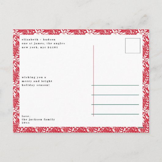 素晴らしい生活 | 単に写真エレガントのクリスマス シーズンポストカード (裏面)