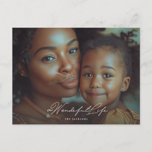 素晴らしい生活 | 単に写真エレガントのクリスマス シーズンポストカード (正面)