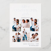 素晴らしい生活 | 6フォトコラージクリスマス 箔シーズンカード (正面)