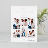 素晴らしい生活 | 6フォトコラージクリスマス 箔シーズンカード (立ち正面)