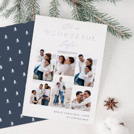 素晴らしい生活 | 6フォトコラージクリスマス 箔シーズンカード