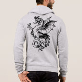 素晴らしい男性Bella+キャンバスの全ジッパーのフード付きスウェットシャツ パーカ (裏面)