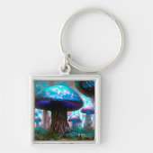 素晴らしい白熱［赤熱］光を放つキノコ キーホルダー (正面)