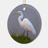 素晴らしい白鷺のクリスマスのオーナメント セラミックオーナメント (左)