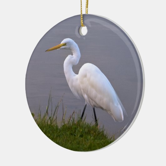 素晴らしい白鷺のクリスマスのオーナメント セラミックオーナメント (左)
