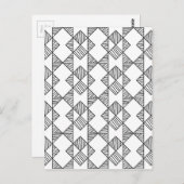 素晴らしい白黒の幾何学的コレクション ポストカード (正面/裏面)