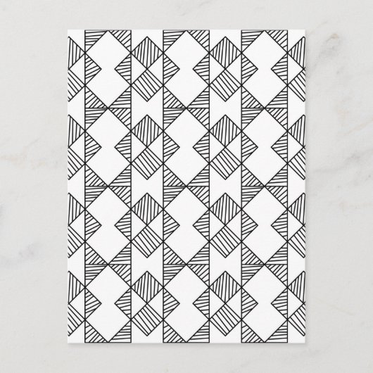 素晴らしい白黒の幾何学的コレクション ポストカード (正面)