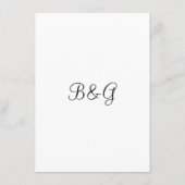 素晴らしい白黒水玉模様結婚のメニュー メニュー (裏面)