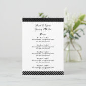 素晴らしい白黒水玉模様結婚のメニュー メニュー (スタンド正面)