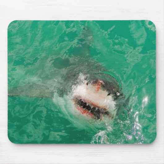 素晴らしい白Shark1 マウスパッド (正面)