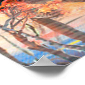 素晴らしい眺めサンセットアート,抽象芸術背景,a ポスター (角)