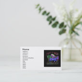 素晴らしい着色された馬のデザイン、黒い背部 名刺 (スタンド正面)