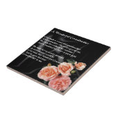 素晴らしい祖母の詩 – 黒の花 タイル (側面)