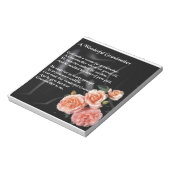 素晴らしい祖母の詩 – 黒の花 ノートパッド (回転)