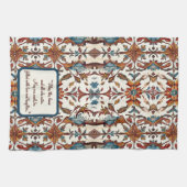 素晴らしい秋とブルーカスタマイズ可能 キッチンタオル (横)