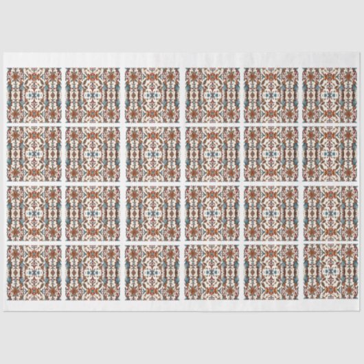 素晴らしい秋とブルータイルのデコページ 薄葉紙 (正面)