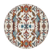 素晴らしい秋とブルーラウンド カッティングボード (正面)