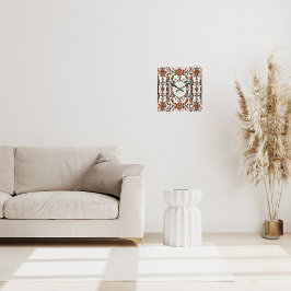 素晴らしい秋とブルー スクエア壁時計