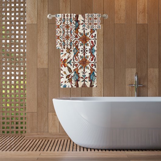 素晴らしい秋とブルー バスタオルセット