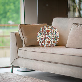 素晴らしい秋とブルー ラウンドクッション