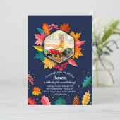 素晴らしい秋の写真招待状 招待状 (スタンド正面)