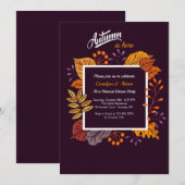 素晴らしい秋の招待状 招待状 (正面/裏面)