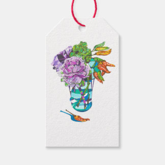 素晴らしい秋の植物の花束 ギフトタグ
