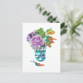 素晴らしい秋の植物の花束 ポストカード (スタンド正面)