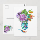 素晴らしい秋の植物の花束 ポストカード (正面/裏面)