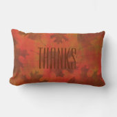 素晴らしい秋デザイナー感謝してい枕 ランバークッション (正面)
