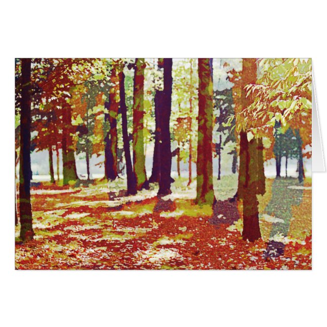 素晴らしい秋ハッピーサンクスギビングカード (正面横)