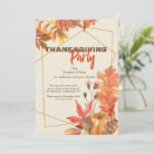 素晴らしい秋感謝祭招待状 招待状 (スタンド正面)