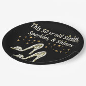 素晴らしい第50銀の靴の女王 ペーパープレート (アングル)