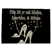 素晴らしい第50銀の靴の女王 ラージペーパーバッグ (裏面)