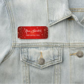 素晴らしい素晴らしいクリスマスレッドスノーフレーク 名札 (インサイチュ)