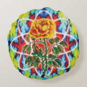 素晴らしい素晴らしいバラ円枕 ラウンドクッション (裏面)