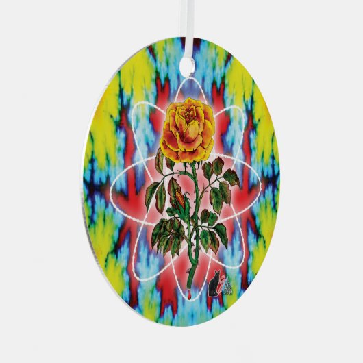 素晴らしい素晴らしいバラ メタルオーナメント (正面右)