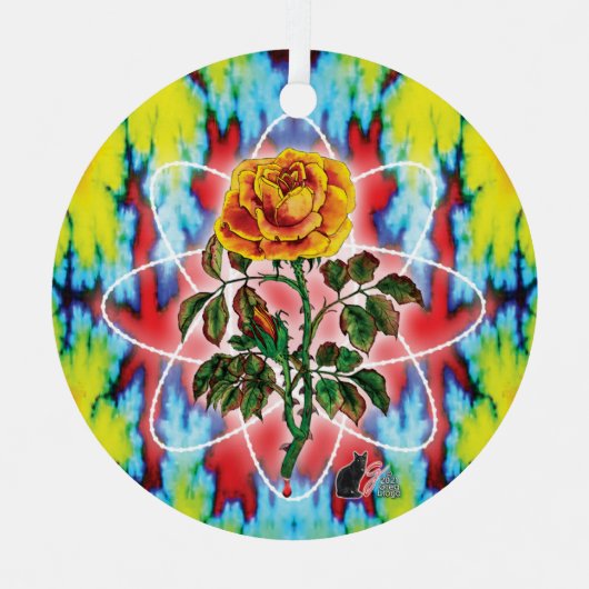 素晴らしい素晴らしいバラ メタルオーナメント (正面)