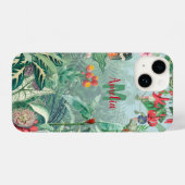 素晴らしい素晴らしい熱帯雨林モノグラム iPhoneケース (裏面横)