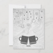 素晴らしい素晴らし灰色のクリスマスカップ シーズンカード (裏面)