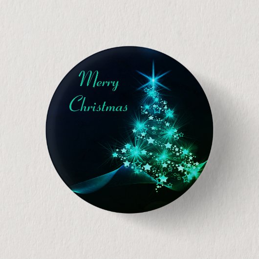 素晴らしい素晴らし豪華なクリスマスツリー 缶バッジ (正面)