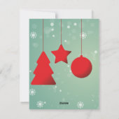 素晴らしい素晴らし、豪華なクリスマスボール シーズンカード (裏面)